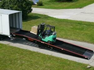 container ramp for forklift